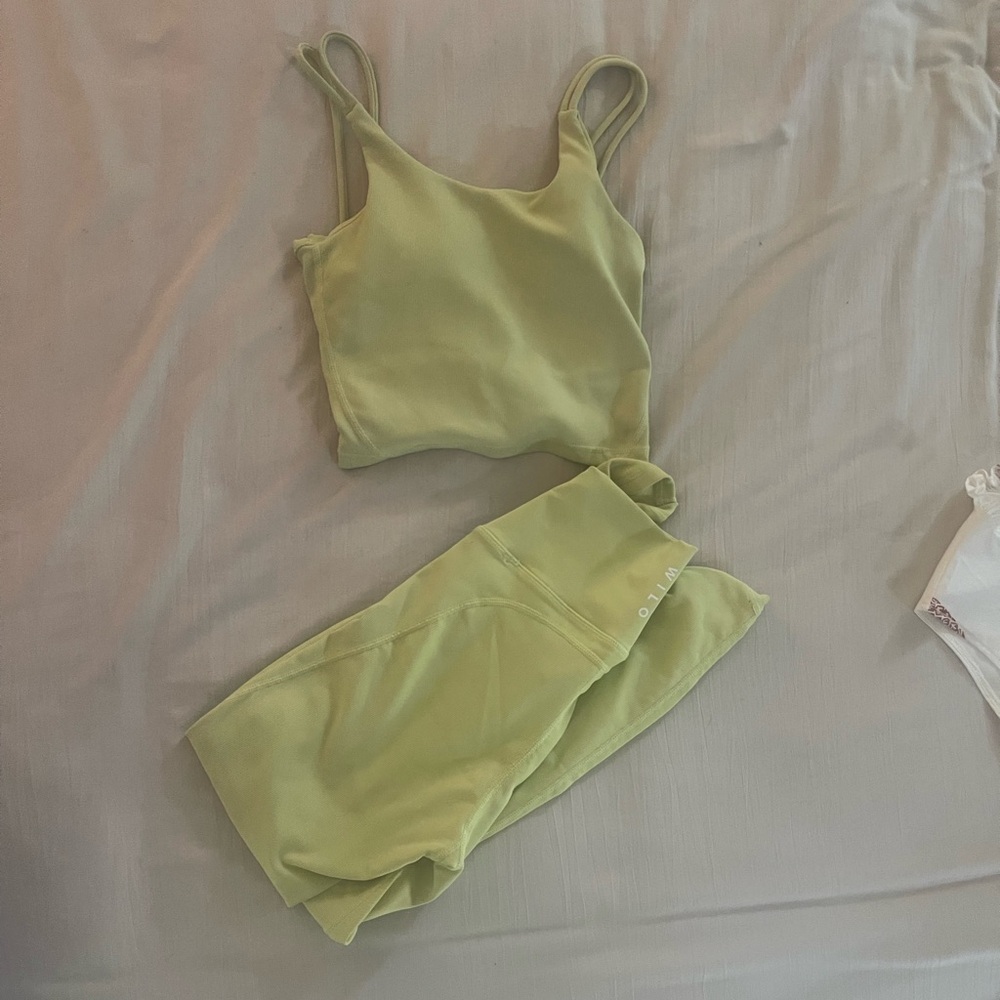Really cute neon green Willow Workout Set